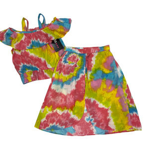 GIRLS Tie-Dye Tank and Skort Set Size 5/6